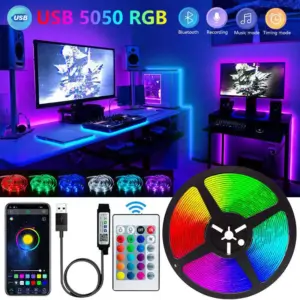 Bluetetooth led רצועה חכמה אפליקציה 5050 שליטה מרחוק סרט גמי